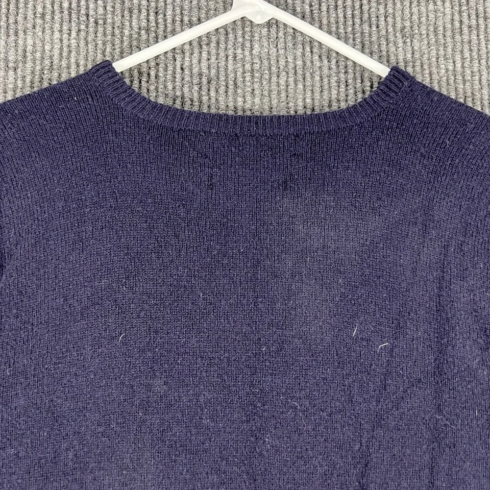 Polo Ralph Lauren Sweater Mens Large Blue Lambs Wool Long Sleeve Knit Casual